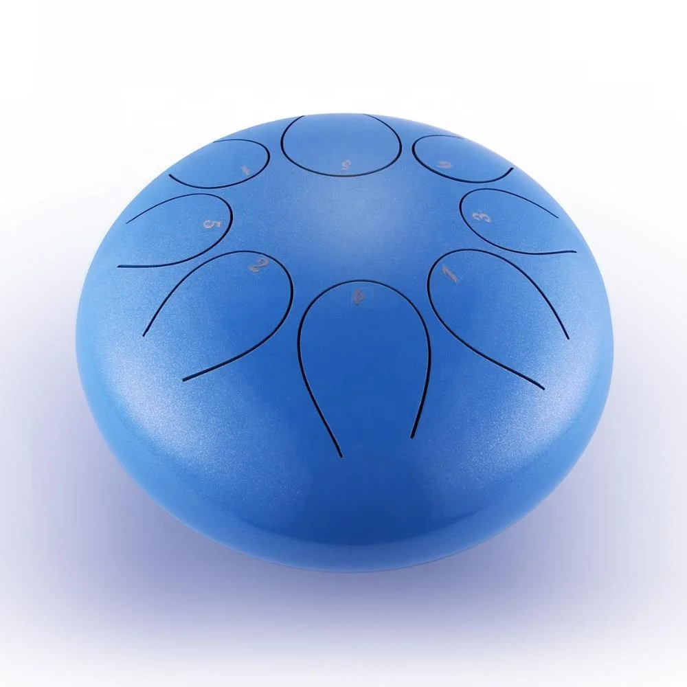 
8 Inch Steel Tongue Drum 8 Notes Black w/Travel Bag and Mallets,Tank Drum Chakra Drum,Percussion Hangpan Drum Instrument Light 