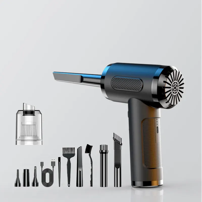 Portable Wireless 2-in-1 Air Duster Blower Electric Cordless Household Vacuum Cleaner with Compressed Air and USB Charging