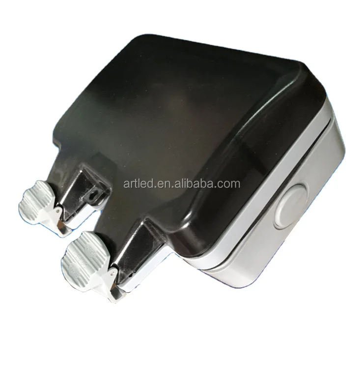 IP66 1 Gang and 2 Gang Weatherproof Single Outdoor Switched Socket 13A UK Socket