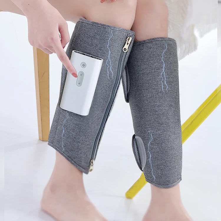 Rechargeable Compression Device Leg Massager Wireless Air Compress Electric Foot Calf Massager Pressure Instrument With EMS Heat
