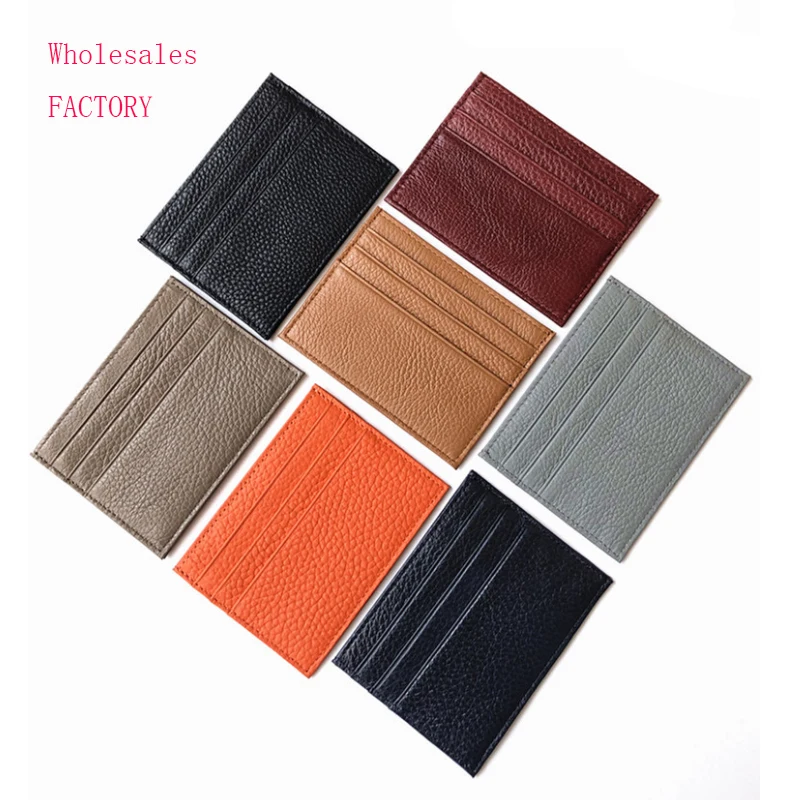 Лидер продаж, держатель для карт из натуральной кожи, Женский держатель для 6 кредитных карт, кошелек для банковских карт