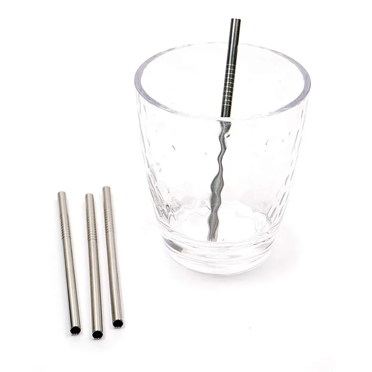 
Custom Hot Sale 120mm 125mm 140mm 160mm 5inch 6.3inch Short Bar Cocktail 304 Metal Stainless Steel Drinking Straws With Logo 