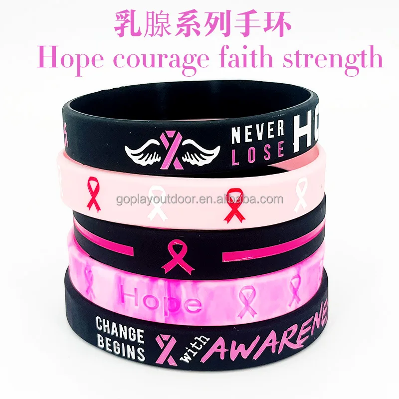 Silicone Wristband Breast Cancer Products Breast Cancer Bracelet