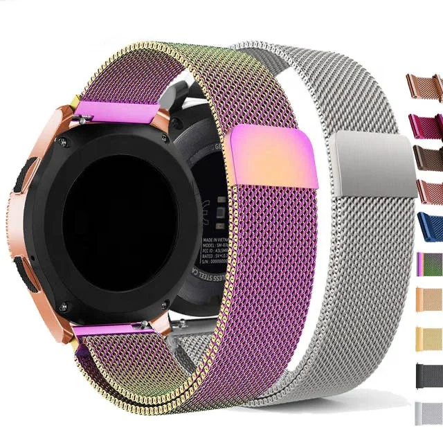 Wholesale watch band For Samsung active 2 Gear S3 46mm 42mm Milanese Metal watch strap for amazfit bip for huawei GT watchband
