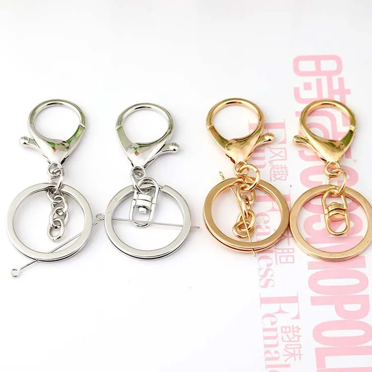 Wholesale Price Plated Metal Jewelry Making Snap Hook Lobster Clasp DIY Keychains Accessory Metal Key Chains Bulk Buckles