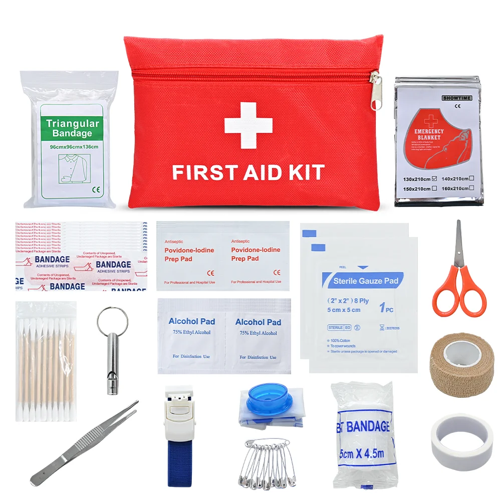 Portable first-aid packet Outdoor Survival First Aid Kits Emergency bag with gauze bandage band aid Camping hiking travelling