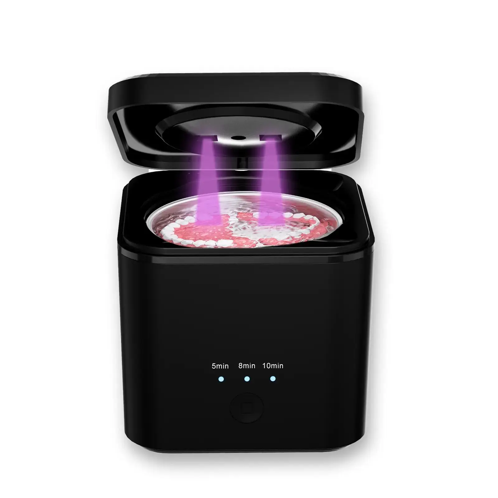 UV Ultrasonic Cleaning Machine Portable Ultrasonic Cleaner for Dental False Teeth Aligner Retainer Mouth Guard Jewellery Watches