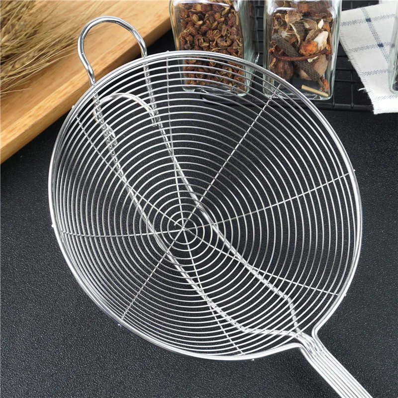 Stainless Steel Filter Oil Pot Food Filter Cookware Colander Fried Filter Baking Kitchen Cooking Strainer