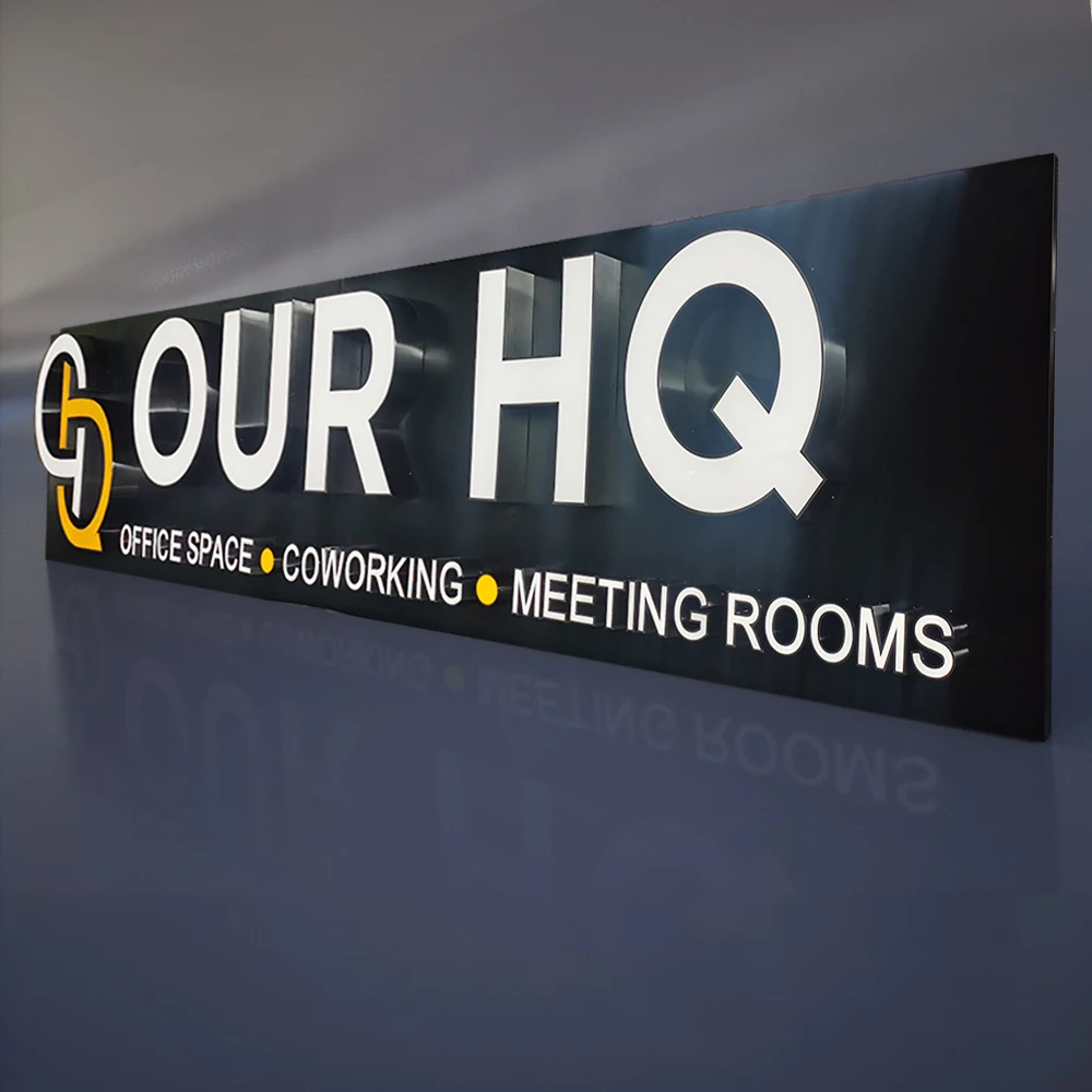 
3d sign board outdoor for shop glow logo custom advertising led light acrylic led sign letter board 