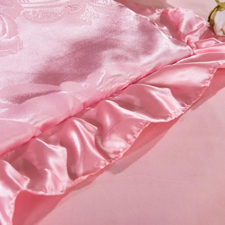 European Nice Quality Cheap Price Wedding Bridal Bedding Sheet Sets Luxury Bed Skirt Set