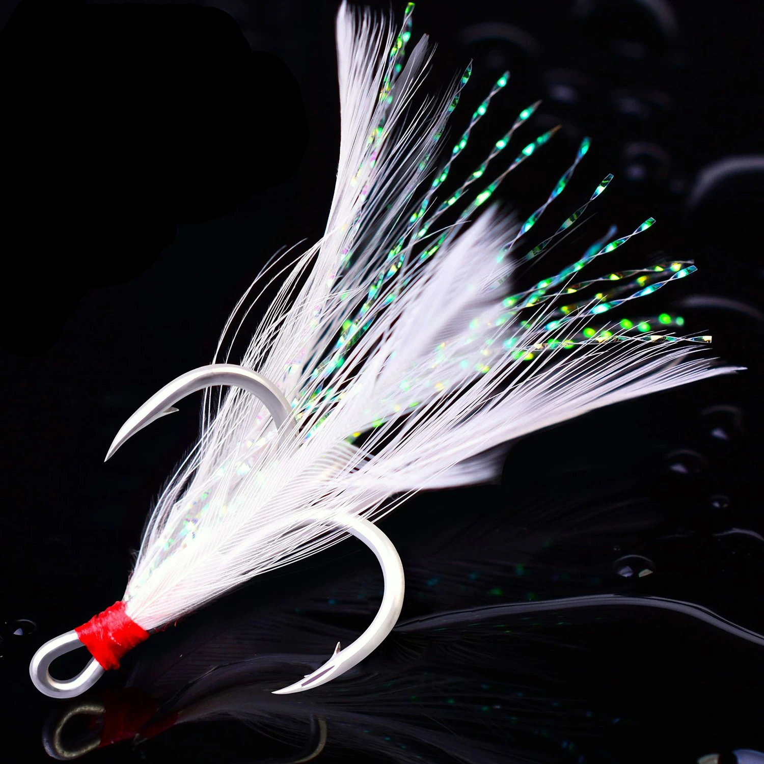 Wholesale High Carbon ORIGIN Fishing Treble Barb Feather Hooks