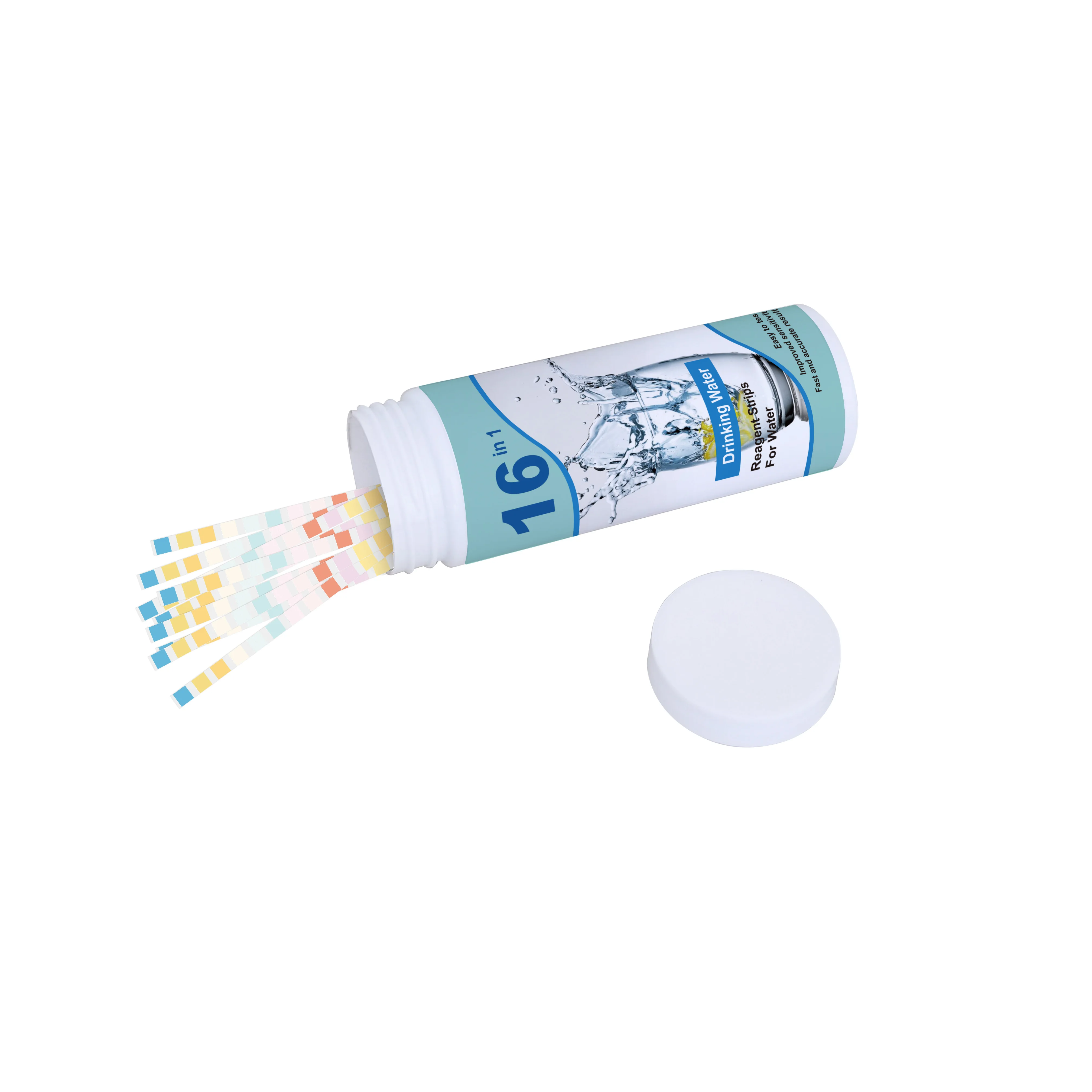 Customized 16 in 1 drinking water test strips for pH, Chlorine, hardness,copper,Lead...