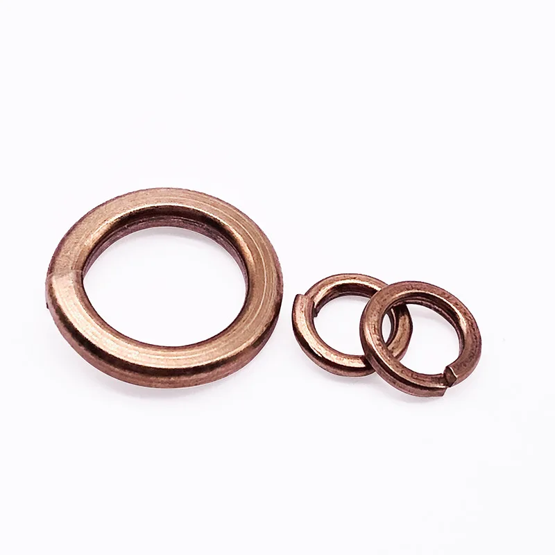 Handan Factory Custom Brass Copper Spring Lock Washers M1.6 M2 M3 M4 M5 M6 M8 M10 M12 M14 M16 M20