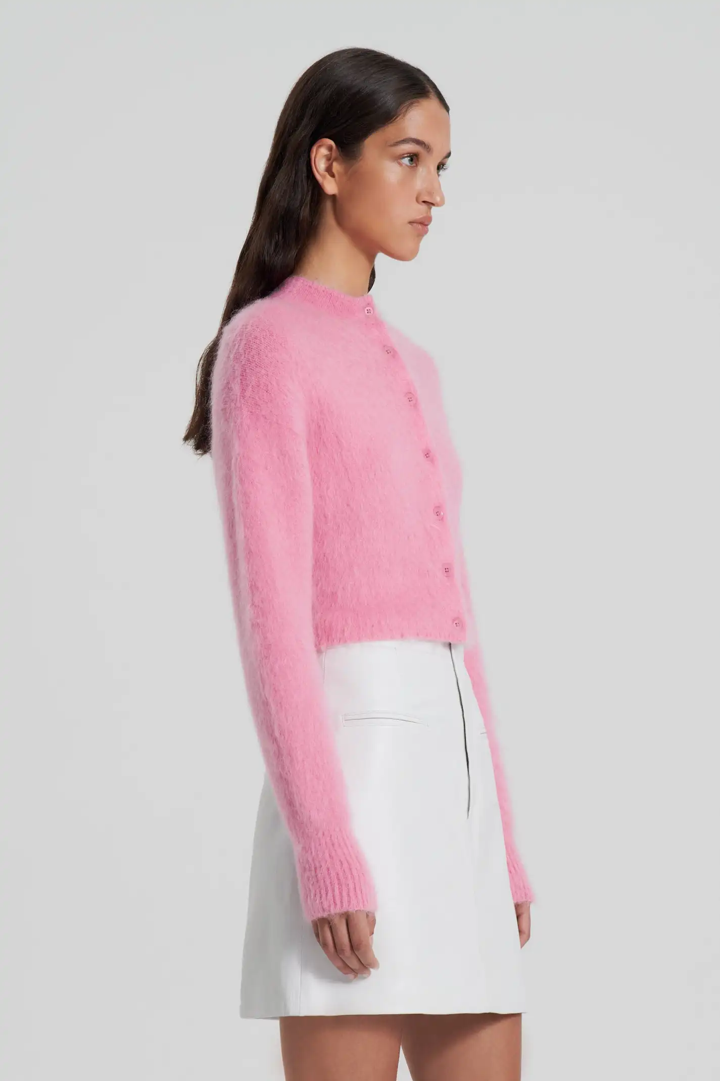 Made In China Inner Mongolia Cardigan Womens Female Sweater Knitted Cardigan For Women Mohair Cardigan