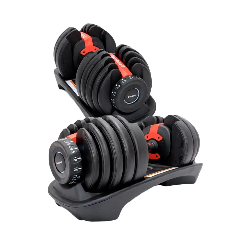 
Colorful mancuernas ajustables 24kg 52.5lb black cost iron dumbells adjustable dumbbell full set 