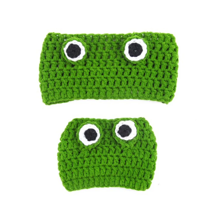 Cat dog cartoon knitted wool hat cute dress cute pet change frog hood hat