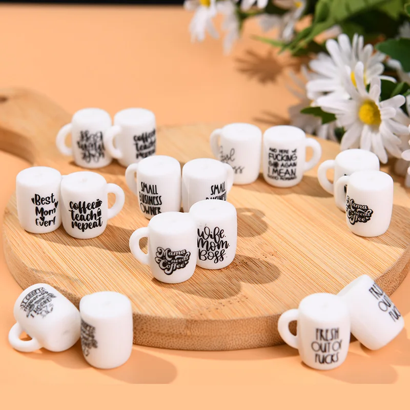 Food Grade Silicone Beads Chew Character Focal Beads Christmas Silicone Teething New 2023 Focal Beads For Pen Making