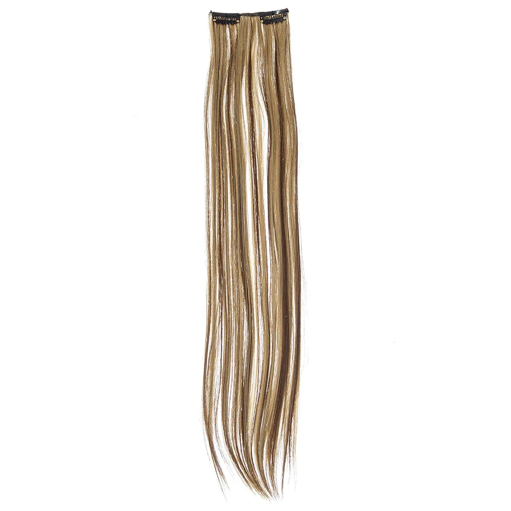 Wholesale Price Brown Long Wavy Synthetic Hair Pieces Hair Accessories