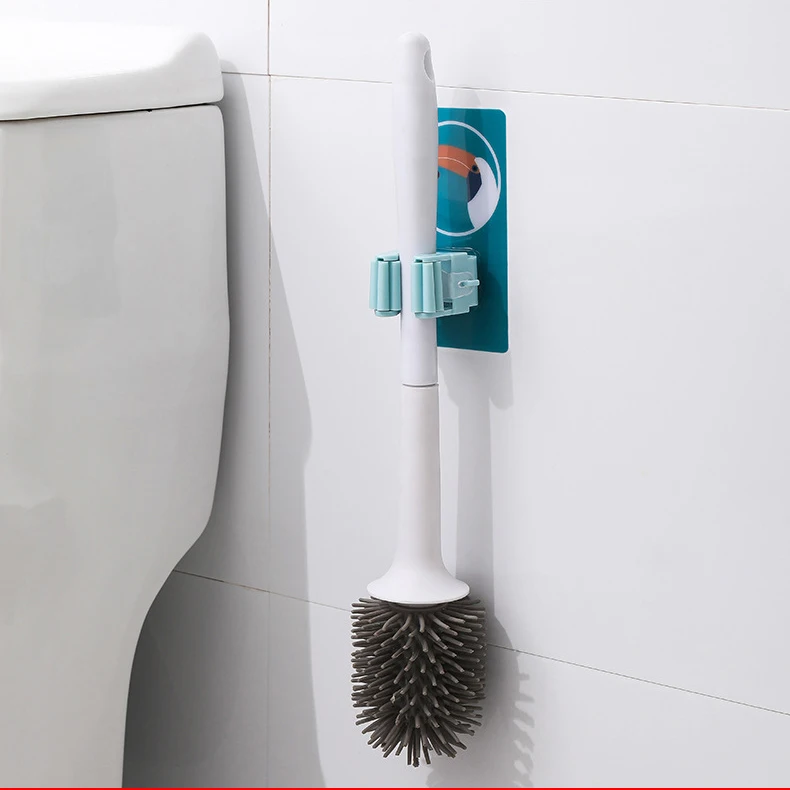 Cartoon paste hook toilet strong traceless wall hanging storage load-bearing mop clip