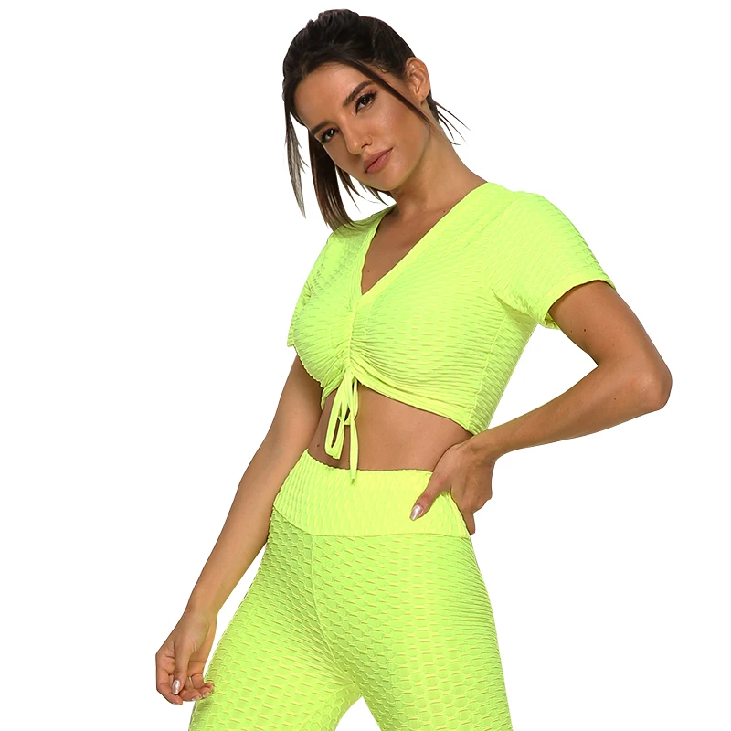 S-SHAPER Uniquely Designed Short Sleeve Tight Fitness Yoga T Shirt