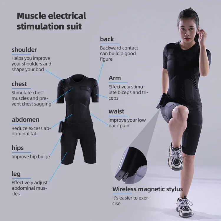 Single-layer EMS Suit For Muscle Growth Electrical Stimulation Training Suit at Home EMS