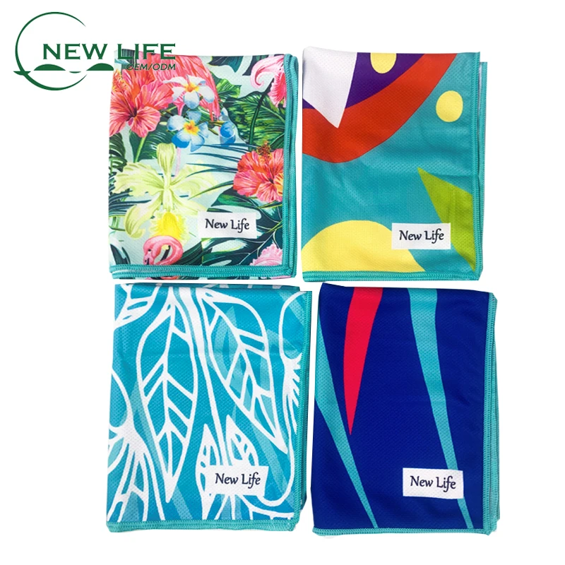 Custom Cooling Towel Colorful Summer Sports Towel 30*90 CM Silicone Bag Case Ice Cooling Cold Sense Towel