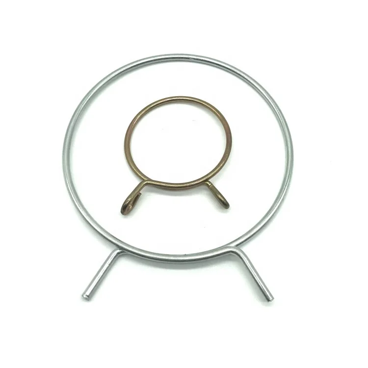 Custom small adjustable single wire galvanized 304 steel white spring hose clamps