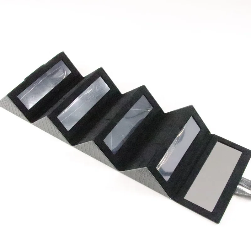 
2020 luxury travel eyeglasses case 4 slots foldable travel organizer sunglasses case 