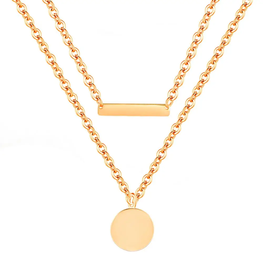 
Wholesale Stainless Steel Jewelry Blank Engraved Bar Personalised Name Custom Necklace 