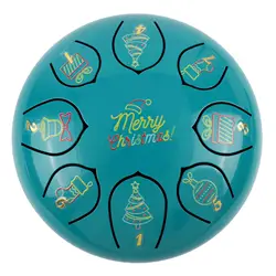 Рождественский стиль, высокое качество и низкая цена, светло-голубой, 6 дюймов, 8 языков, бак, ручная подставка, барабан для йоги, стальной барабан для языка