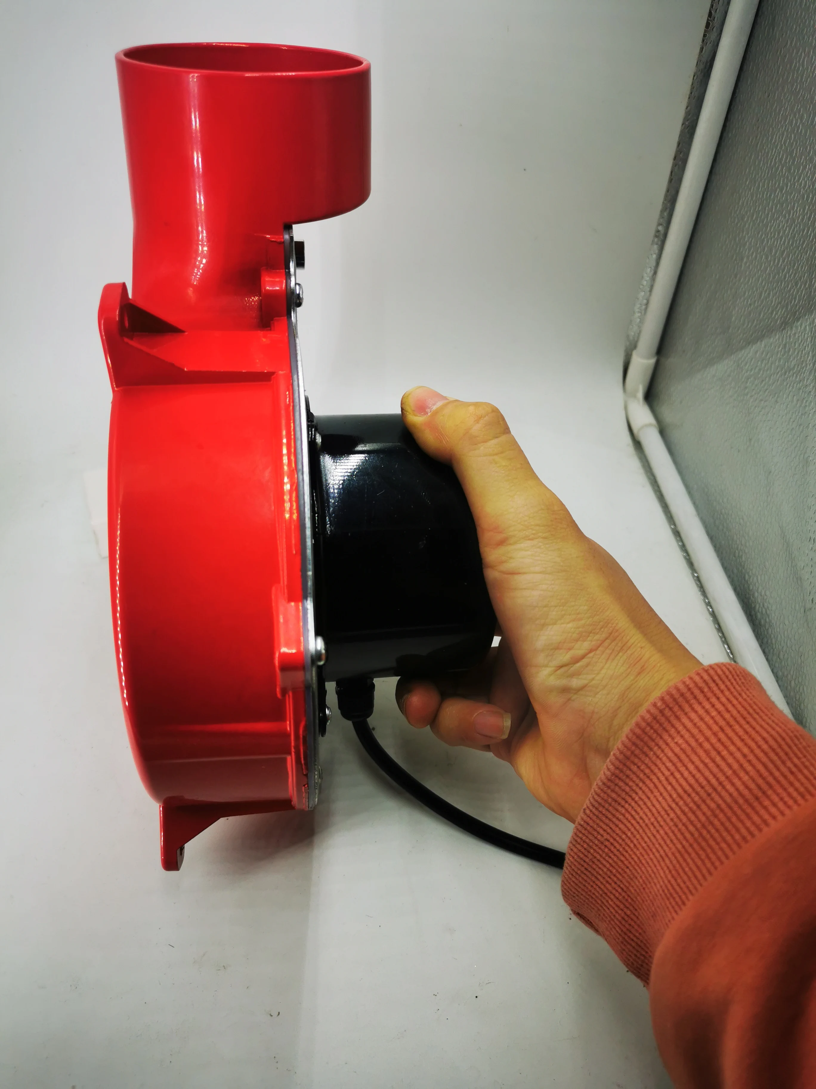 High Pressure Temperature Wood Pellet Stove Heater AC  DC Hot Air Exhaust centrifugal Fan