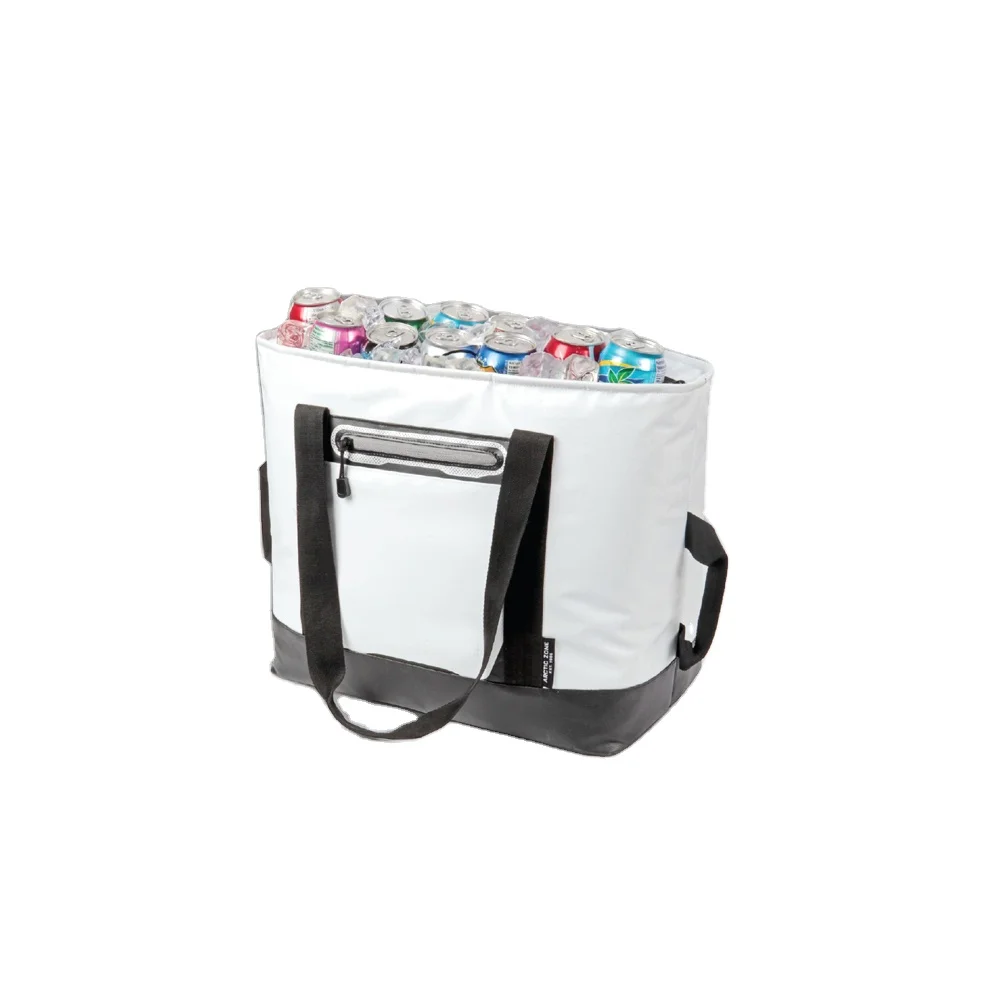 Waterproof Tote Bag 30 Can Cooler bag White Insulated Soft Cooler Bag