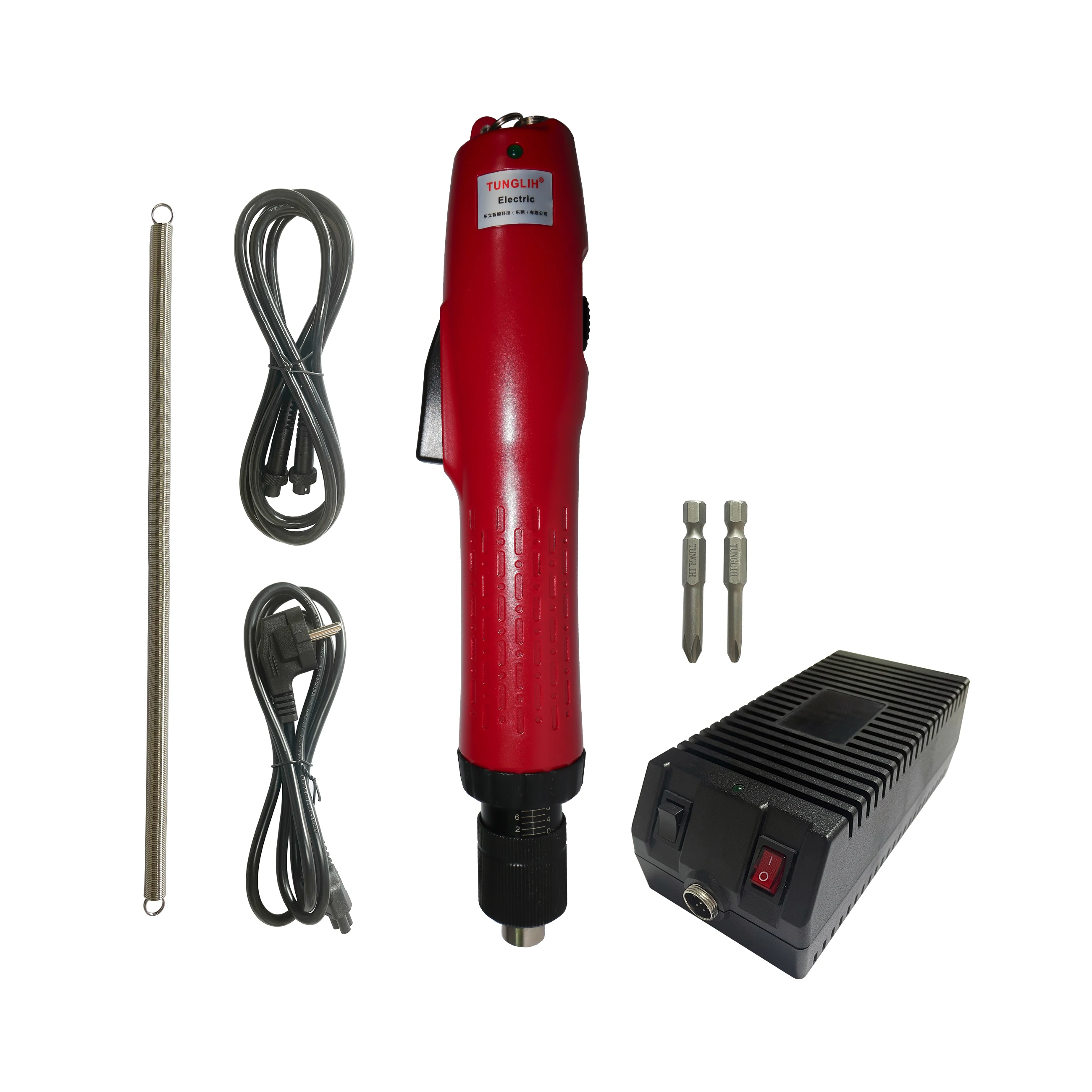 1000rpm speed 6.35mm adjustable torque electric screwdriver with power supply
