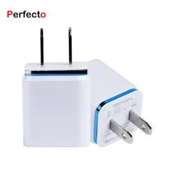 Promotional Custom Logo Travel Charger EU US Plug 5V 2A Dual USB AC Wall Home Charger Power Adapter