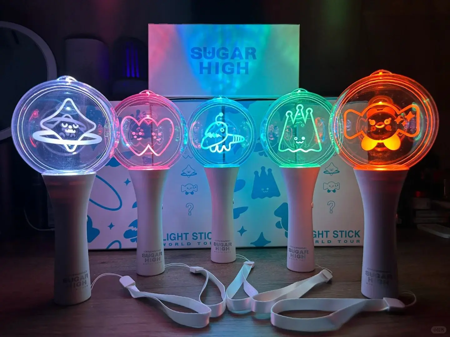 Custom Logo LED Color Changing Party Light Stick Acrylic Glowing Ball Light Stick