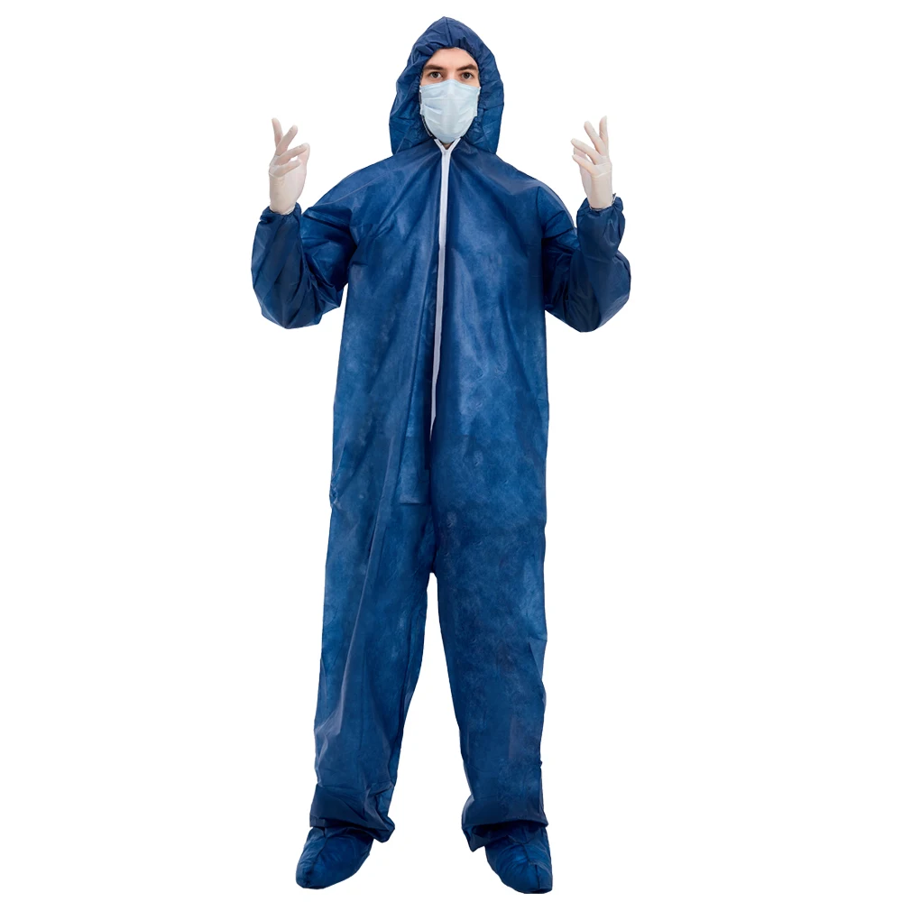 CE medical Full body disposable protective suit, PPE protective suit in stock