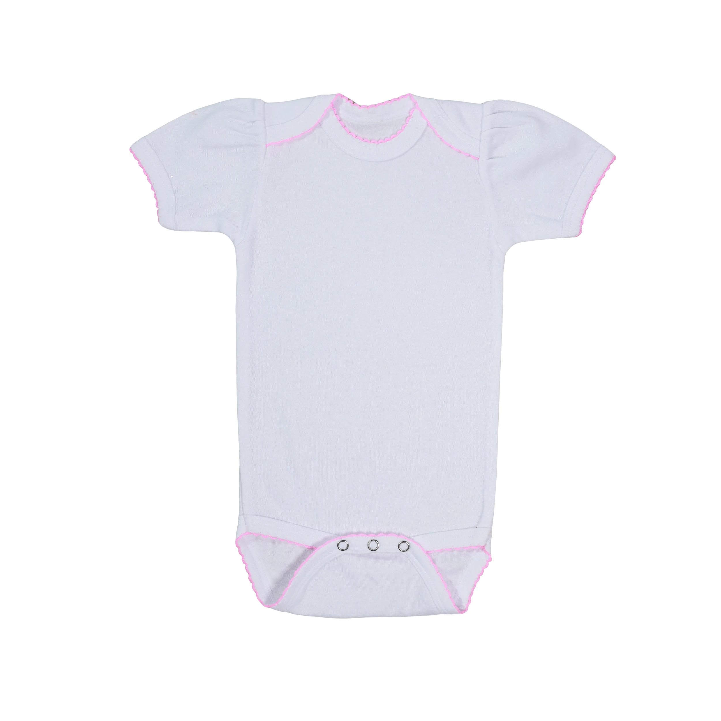 Baby Long Sleeve Onesi w/ Mittens 65% Polyester 35% Cotton Blend White