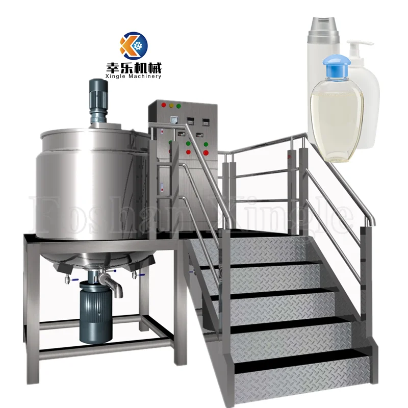Cosmetic Cream Toothpaste Dishwashing With Agitator Mixer Blender 500L  Oil Chemical Emulsion Liquid Mixing Tank