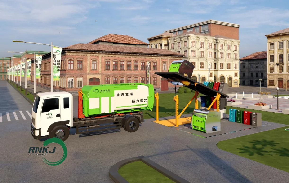 RNKJ Buried type Waste compactor Trash can Removable garbage compressed container