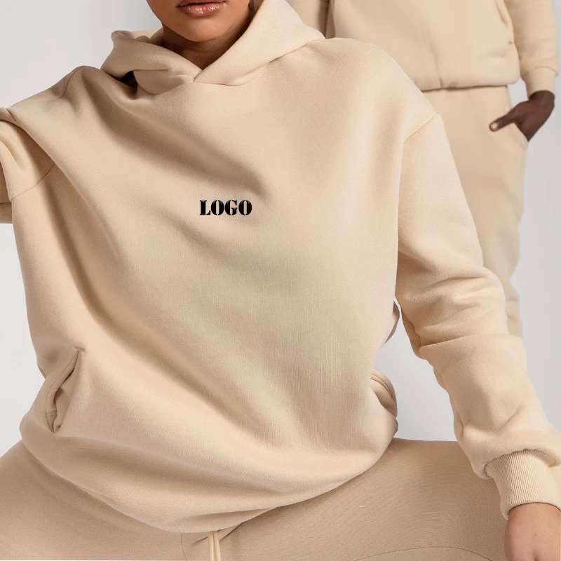 Suwo Jogger Sweatshirt Custom Logo Basic 2 Piece Tracksuit Long Sleeve Pullover Sweatshirts Hoodies And Shorts Sweatpants Set