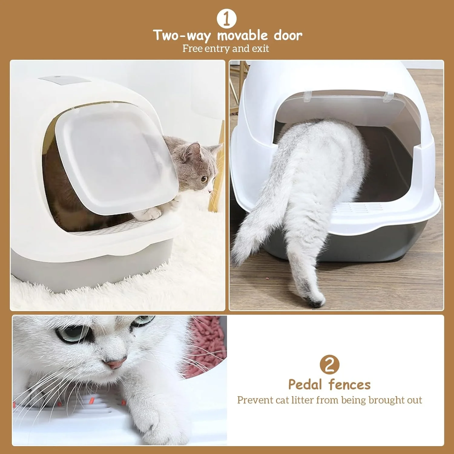 OF Wholesale Fully Enclosed Detachable Cat Toilet Large Cat Litter Box With Shovel