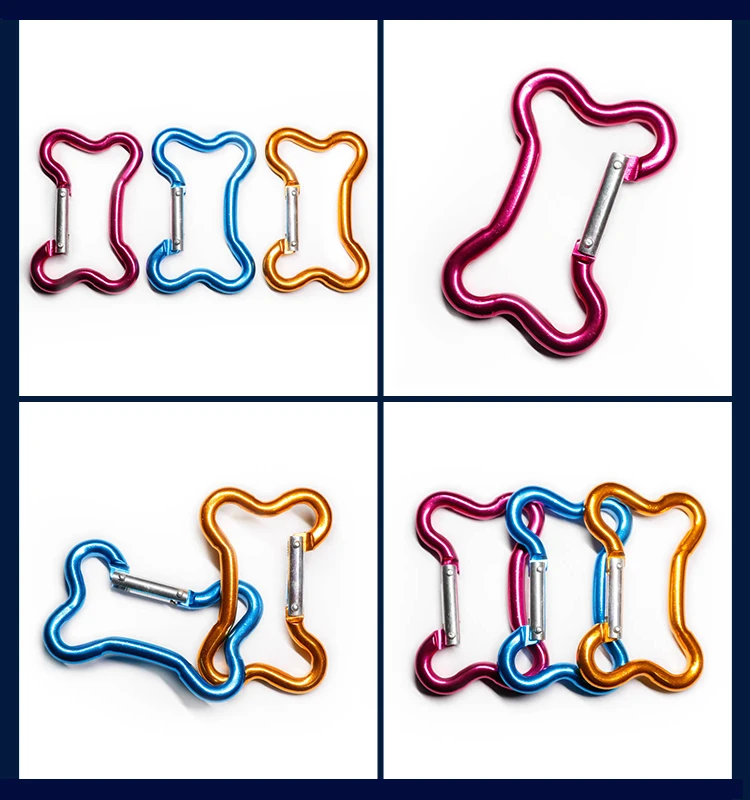 Outdoor Hiking Aluminum Key Bone Shape Carabiner
