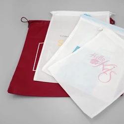Custom your design screen Printed Drawstring non-woven bag Dust Bag