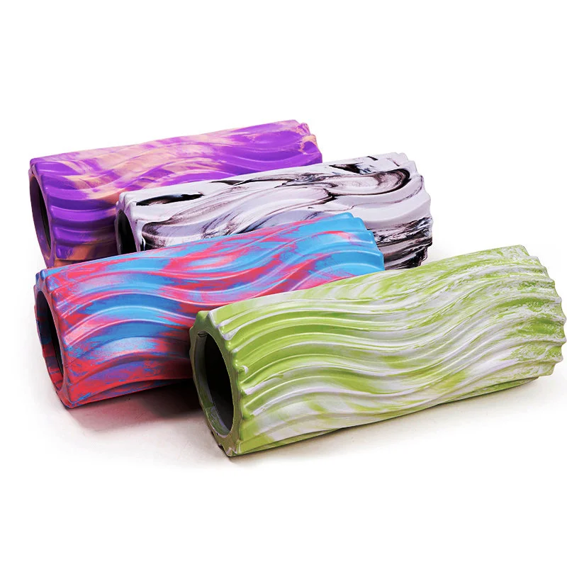 New Style  Middle Density Soft Touch Hollow Stretchable Foam Roller Eva For Yoga Deep Tissue Massage Muscle