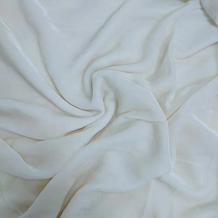 Wholesale 114cm Width White Silk Velvet Fabric Fabric for Dress