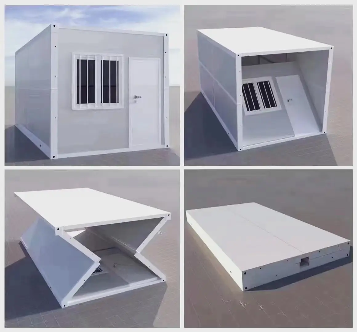 Fast Build Prefab House 20ft 40ft Modular Folding Container House Camping Foldable Small Tiny Container House