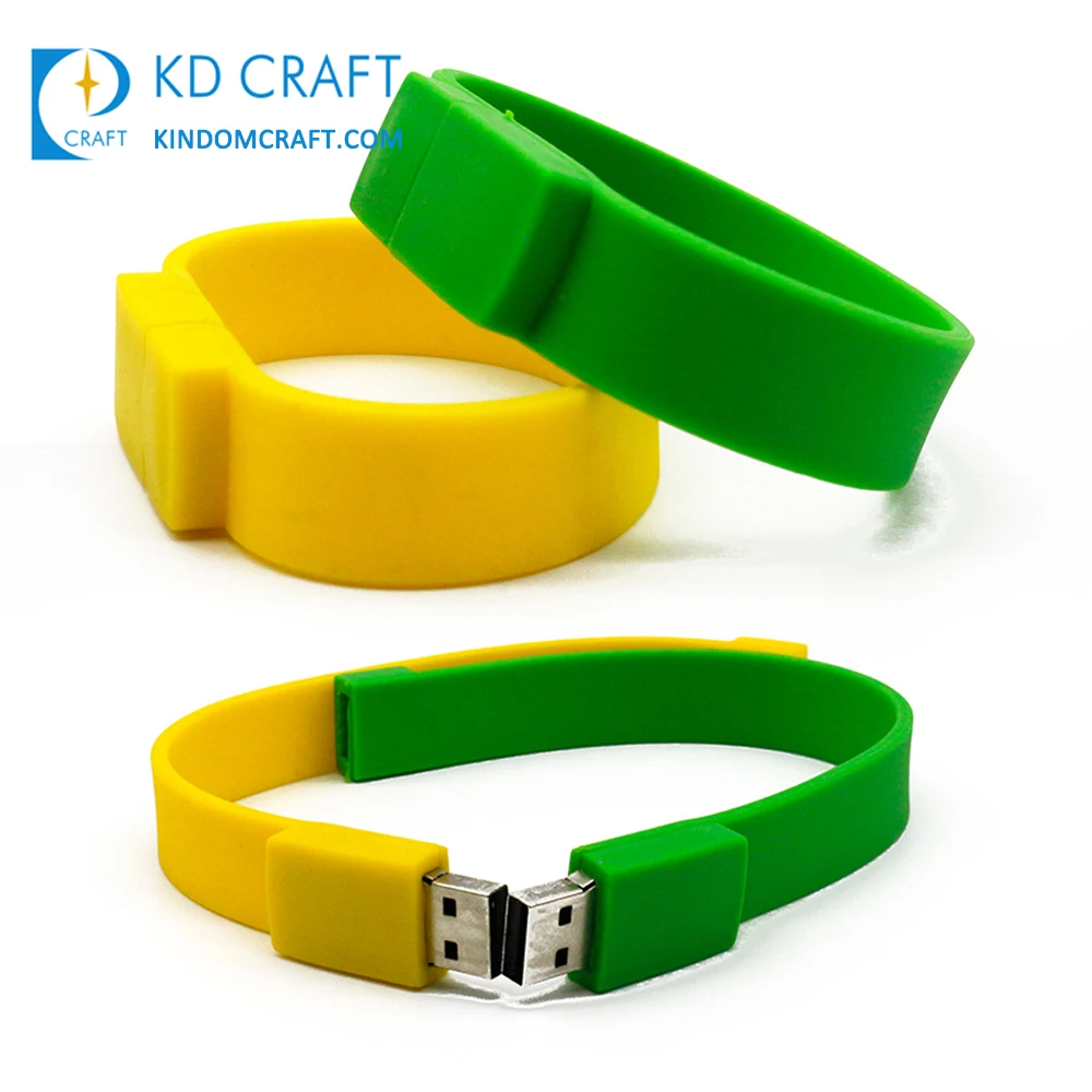 Made in china custom blank usb flash drive silicone wristband bracelets for souvenir