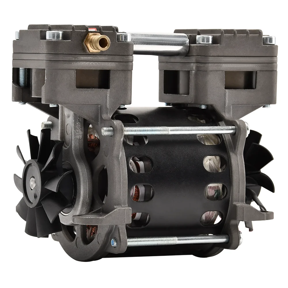 220V 85W 20L/min -83KPa Oil Free High Vacuum Piston Pump Head Rated Motor Power for Water Cleaning and Air Compression