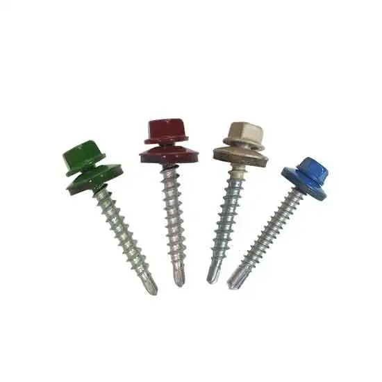 Screw factory direct hot sell roofing screw customized RAL code color painted roofing screw for roofing metal