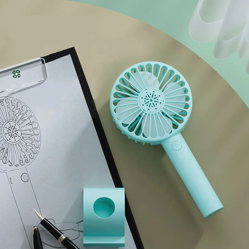 2 in 1 Handheld Outdoor Desktop Portable USB Battery Mini Rechargeable Fan
